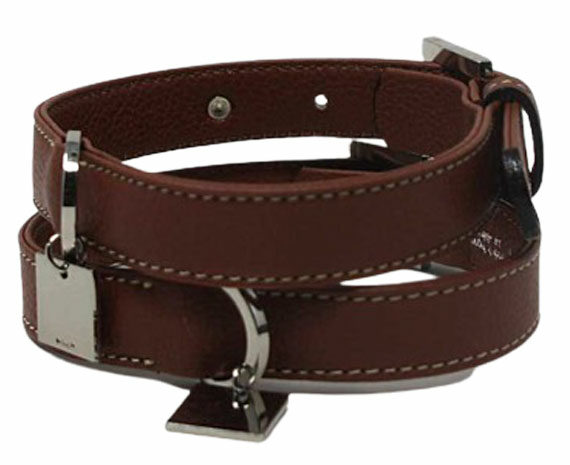 Collier double cuir pour chien ndt-gvf