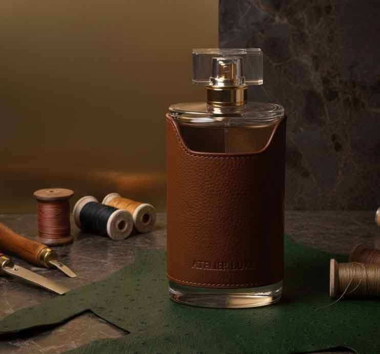 Fourreau Parfum cuir pleine fleur