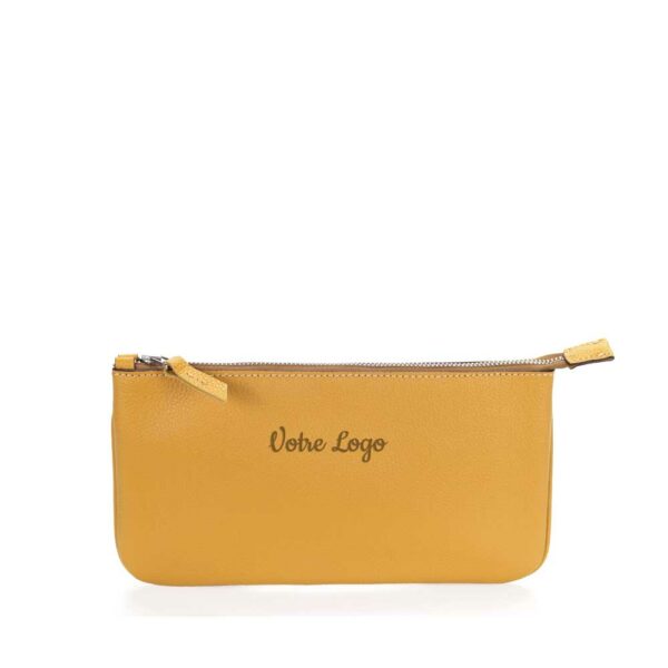 Pochette en cuir Personnalisable - couleur au choix