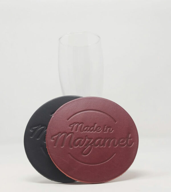 Sous verres en Cuir haute maroquinerie