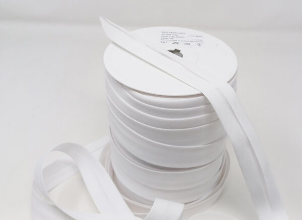 Biais Replié Coton-Polyester tous textiles Blanc | Rouleau de 100 mètres