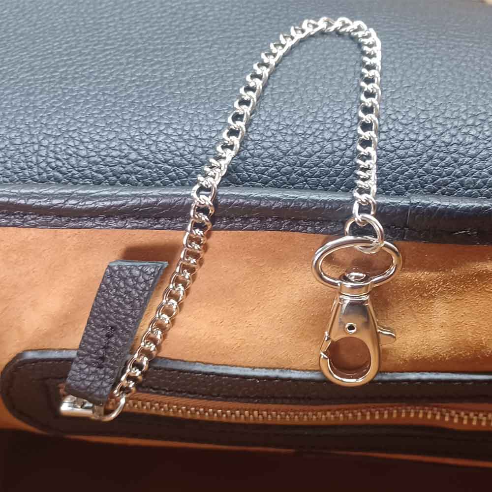 Chainette Mousqueton métal 25 cm