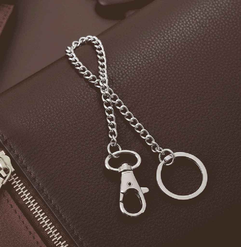 Chainette Mousqueton métal 25 cm